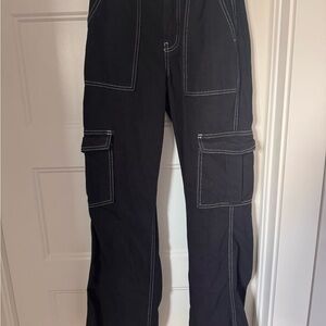 BDG Black Jeans with White Contrast Stitching